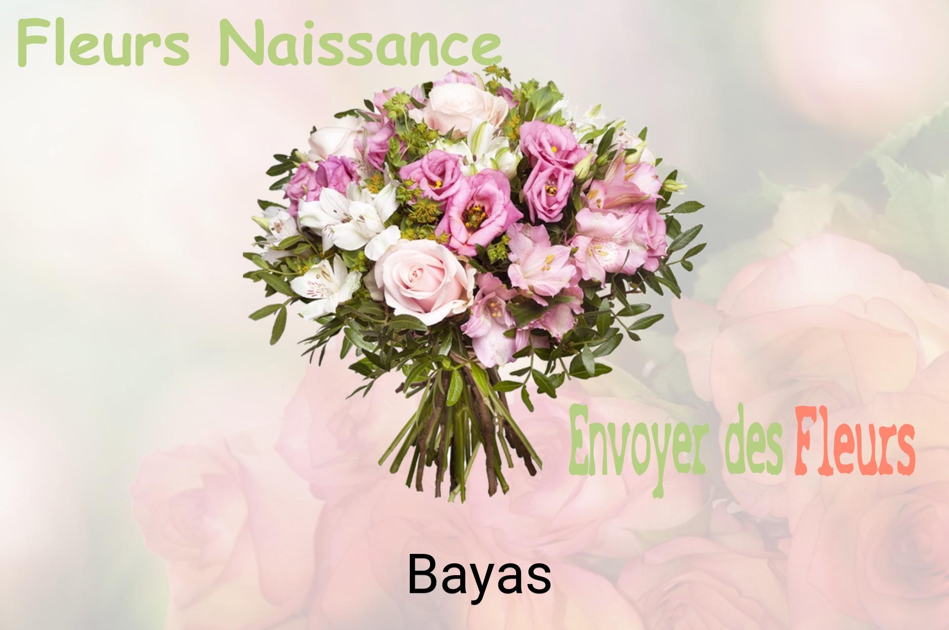 Bouquet de fleurs de naissance livré à Bayas